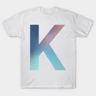 Gradient Letter K Initial Alphabet T-Shirt